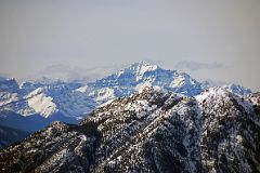 34 Mount Temple Close Up From Sulphur Mountain At Top Of Banff Gondola In Winter